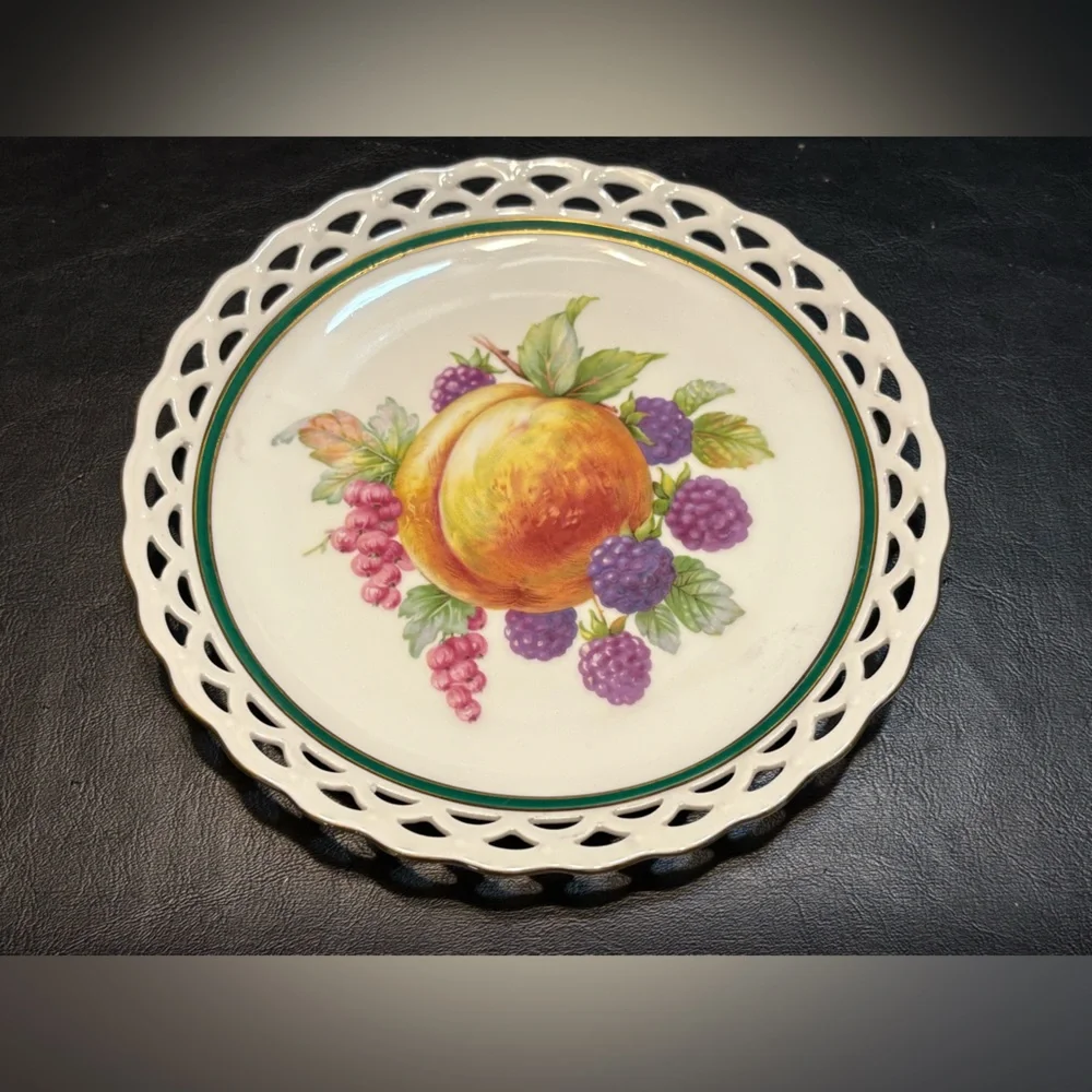 Vintage Winterling Marktleuthen Bavaria Decorative Plate Fruit - Bavaria Germany